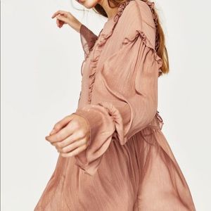 ZARA SHINY Frilled Dress